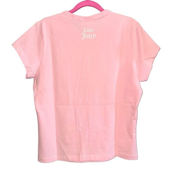 Juicy Couture JUICY GIRL NEXT DOOR Hilton Glitter T-Shirt Juicy Pink Sz X-Large - Picture 5 of 9
